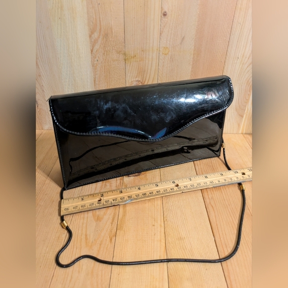 Elegant Black Clutch Bag Vintage - Picture 1 of 5